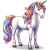 EinhornBunteHaareSterne