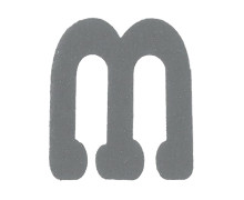 Applikation - Zum Aufbügeln - Reflex Buchstaben - M