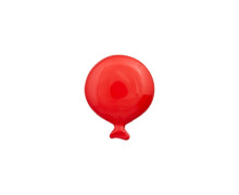 1 Polyesterknopf - Rund - 15mm - Öse - Kinder - Luftballon - Rot