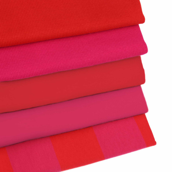 Sommersweat - Just Stripes! - Streifen - Dunkelrot/Fuchsia