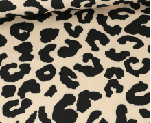 Badestoff - Bademode - Funktionsjersey - Leo Animal Print - Beige
