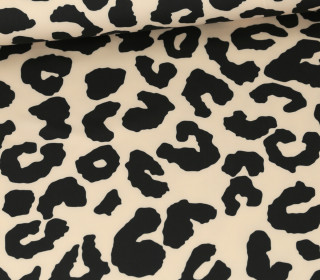 Badestoff - Bademode - Funktionsjersey - Leo Animal Print - Beige