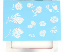 Schablone - Blüten - A4 - selbstklebend & wiederverwendbar - für Siebdruck