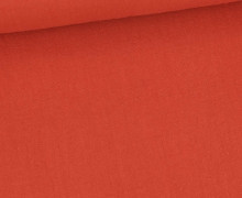 Baumwolle - Webware - Vintage - Leinenoptik - Uni - Orange Dunkel