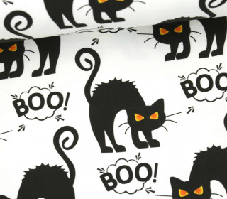 Jersey - Boo Cat - Halloween - Weiß - Bio-Qualität - abby and me