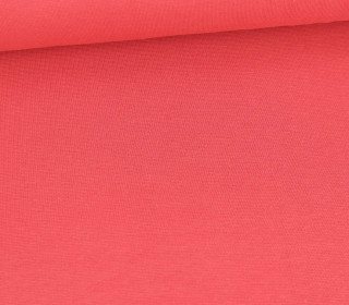 Bio Bündchen - Glattes Bündchen - Schlauchware - Uni - Erdbeerrot