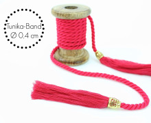 Kordel mit Tassel - Tunika Band - Pink - Schmal