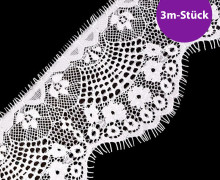 3 m Französische Spitze - Weich - 9,0cm - Weiß