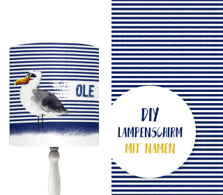 DIY Lampenschirm - Strandmöwe Ole - Thorsten Berger - Set - personalisierbar - zum Selbermachen