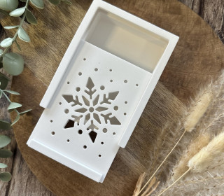 Silikon - Gießform - Kleine Geschenkdose - Schneeflocke - Gutschein Box - vielfältig nutzbar