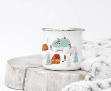 Emaille Becher - A Day In The Snow