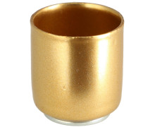 4 Kerzentüllen - Set - Kerzenhalter - mit Magnet - Ø 22mm - Für Stabkerzen - Dekorationen - Gold