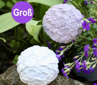 Silikon - Gießform - Dekokugel mit 3D Blüten - Gartenstecker - Groß - vielfältig nutzbar
