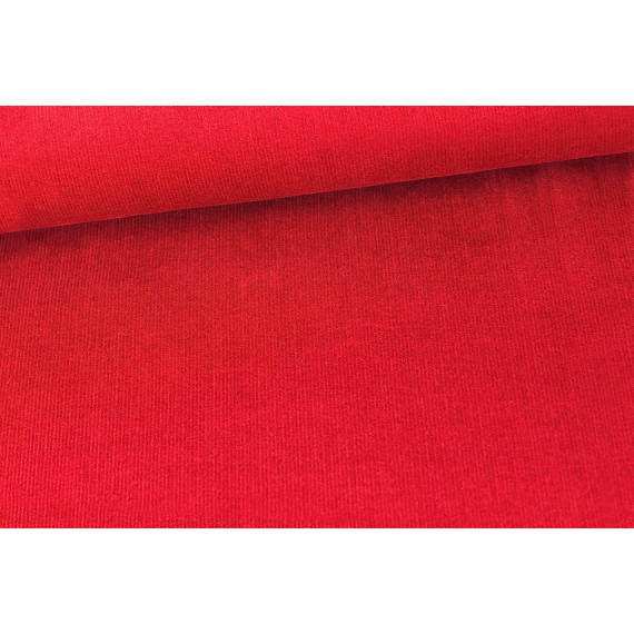 Stretchcord - Feincord - elastischer Babycord - Uni - Rot