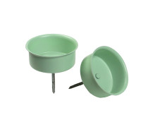 2 Teelicht-Kerzenhalter - Adventskranzstecker - 40mm - Für Dekorationen - Mint