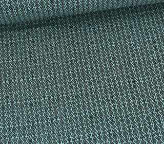 Bio-Elastic Minijacquard Jersey - 3D - Field Knit - Western Fairy Tales - Hamburger Liebe - Pastelltürkis/Schwarz