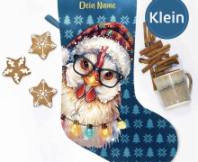 DIY-Nähset - Nikolaussocke - KLEIN - Softshell - Crazy Christmas - Chicken