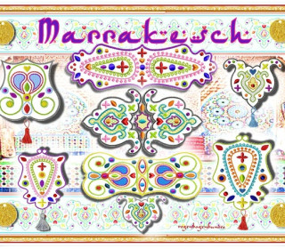 Stickdatei -  Marrakesch Applis 18 Motive