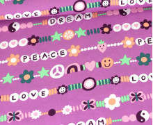 Baumwolle - Webware - Fine Popeline - Love - Violett Hell