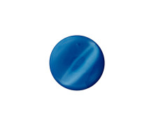 1 Polyesterknopf - Rund - 11mm - Öse - Uni - Glanz - Blau