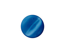 1 Polyesterknopf - Rund - 11mm - Öse - Uni - Glanz - Blau