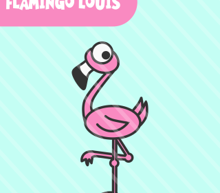 Plotterdatei Flamingo Louis von wortgewitzt