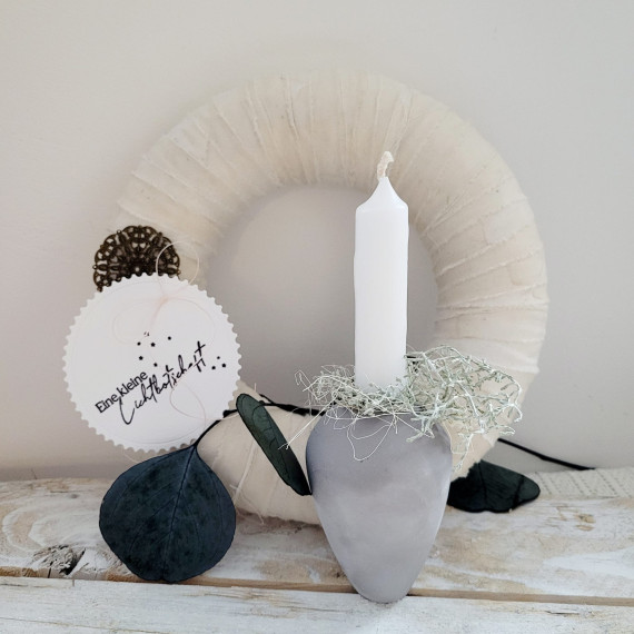Silikon - Gießform - Kerzenhalter / Vase - oval - 2in1 - vielfältig nutzbar