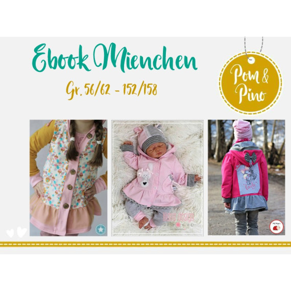 Ebook -  Sweatjacke Mienchen - Größe 56/62 – 152/158