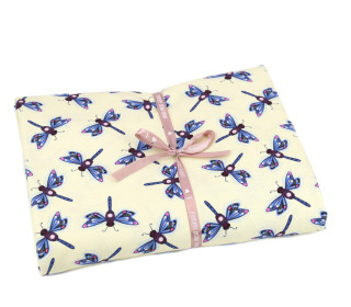 2,05m Zuschnitt -  Bio-Jersey - Dragonfly - Beetles & Bugs - Ecru - Hamburger Liebe