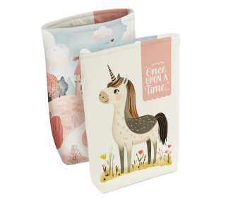 DIY-NÄHSET - Buchtasche - Once Upon A Time - Schloss & Einhorn - Softshell - abby and amy