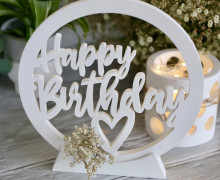 Silikon - Gießform - Dekoring - Happy Birthday - Geburtstag - Groß - vielfältig nutzbar