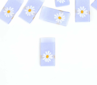 1 Label - Gänseblümchen - Wolkenblau - KnilchArt Design