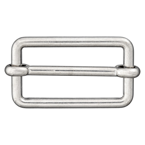 1 Schieber - Metallschließe - 30mm - Metall - Silber