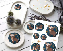 Rub-On Sticker - Sternzeichen - Stier - KnilchArt Design - Tante Henni Rub-Ons - vielfältig nutzbar