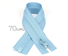 1x70cm Reißverschluss - Teilbar - Hochwertig - Opti - Hellblau (0259)