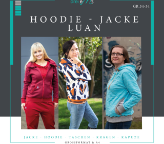 Ebook Sweatjacke Hoodie LUAN Gr. 34-54