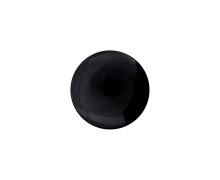 1 Polyesterknopf - Rund - 11mm - Öse - Uni - Glanz - Schwarz