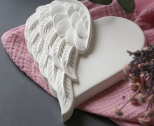 Silikon - Gießform - Herz im Flügeldesign - Dekoherz - vielfältig nutzbar