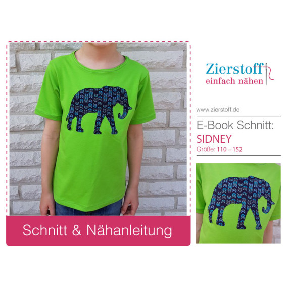 E-BOOK – Shirt "SIDNEY", Gr. 110 – 152 – inklusive 2 Applikationen