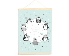DIY-Stoffposter - Baby - Pinguine