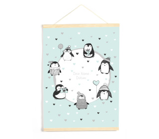 DIY-Stoffposter - Baby - Pinguine