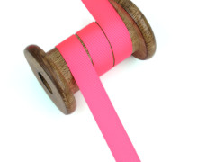 1m Ripsband - Schleifenband - Zierband - 16mm - Uni - Neonpink