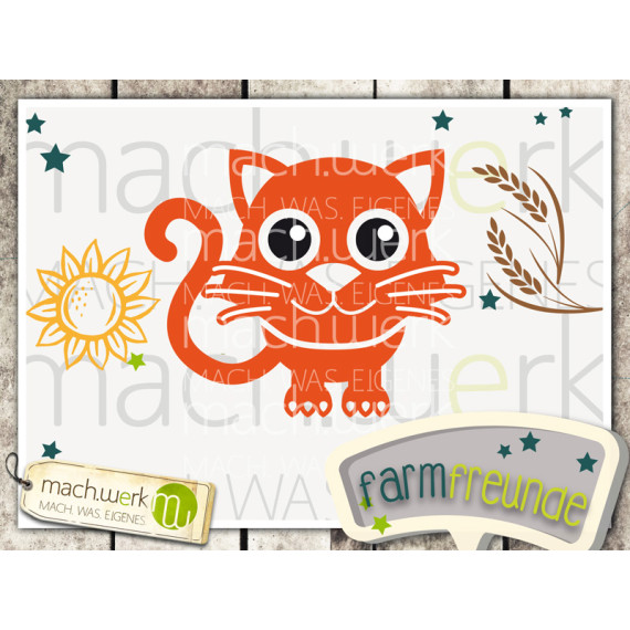 Plotterdatei Farmfreunde Katze