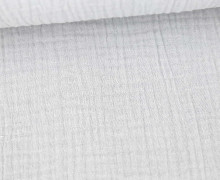 Bio Musselin Lotta - Muslin - Uni - Organic Cotton - Double Gauze - Hellgrau