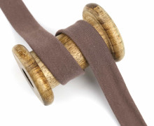 1 Meter elastisches Schrägband - 20mm - Jersey - Taupe