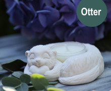 Silikon - Gießform - Tier Teelichthalter - Kleine Stumpenkerzen - Otter - vielfältig nutzbar