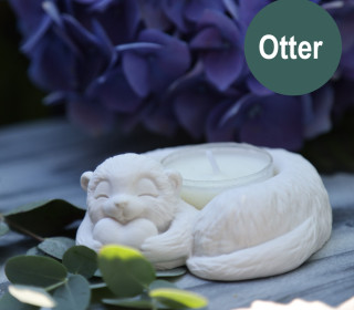 Silikon - Gießform - Tier Teelichthalter - Kleine Stumpenkerzen - Otter - vielfältig nutzbar
