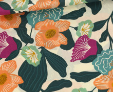 Baumwolle - Webware - Voile - London Floral - Creme