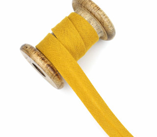 1 m Schrägband - Uni - 20mm - Senfgelb