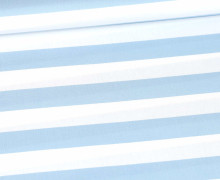 Baumwollstoff - Stripe - Poppy - Pastellblau/Weiß